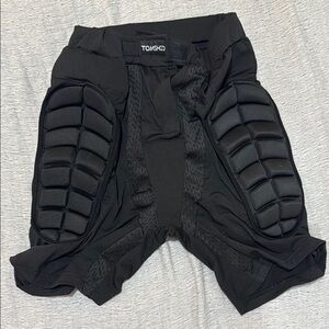 Black Athletic Padded Shorts